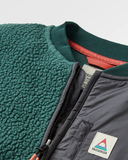 Reconnect Sherpa Fleece - Dark Fern  - Flatlay