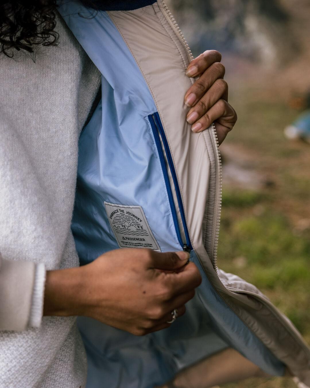 Flora Long Insulated Parka - White Pepper - Lifestyle