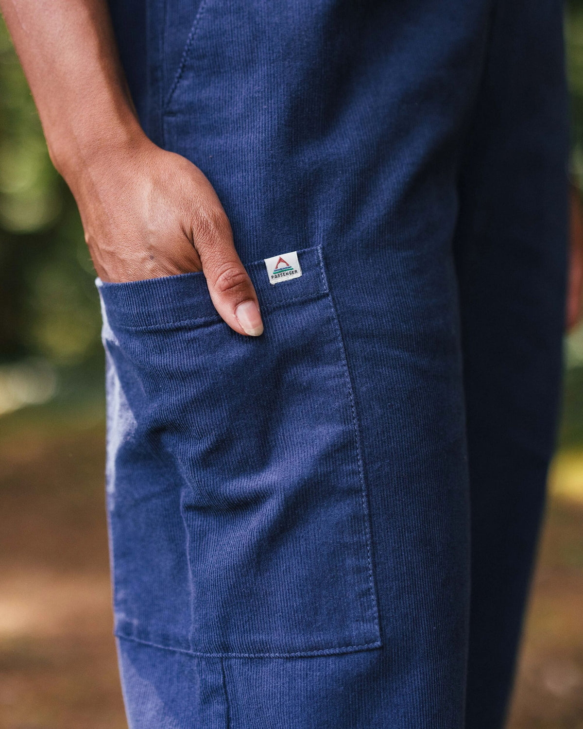 Someday Cotton Corduroy Trouser - Dark Denim - Lifestyle