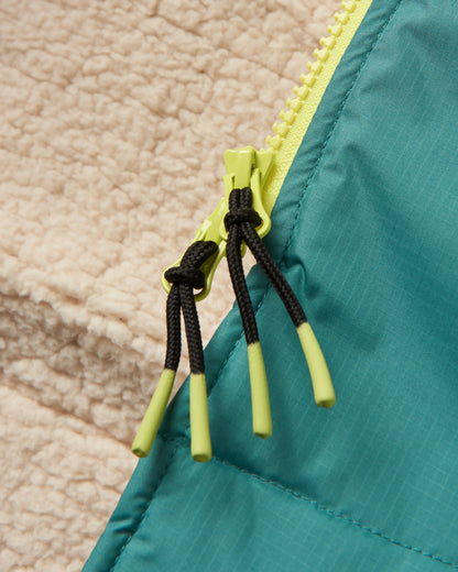 Waves Sherpa Lined Changing Robe - Surf Spray/Deep Sea - Flatlay