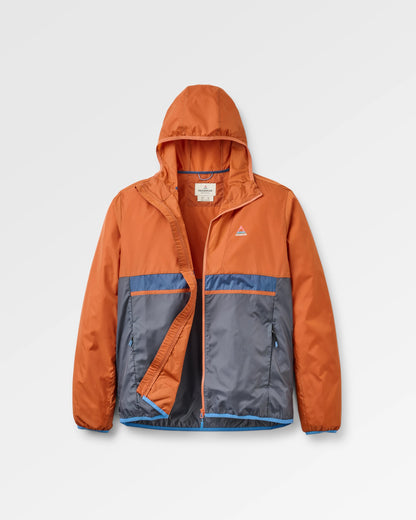 Gusto Windshell Jacket - Sunset Orange/Charcoal - Flatlay