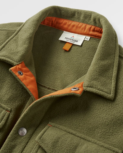 Maple Polar Fleece Shirt - Khaki - Flatlay