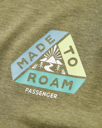 Kirkwood Textured Active T-Shirt - Khaki - Flatlay