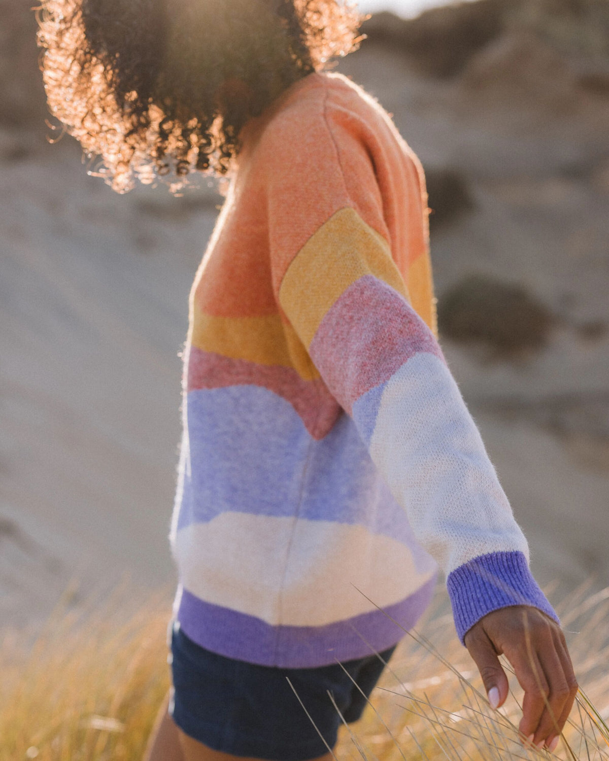 Scenic Knitted Jumper - Scenic Sunrise Orange - Lifestyle