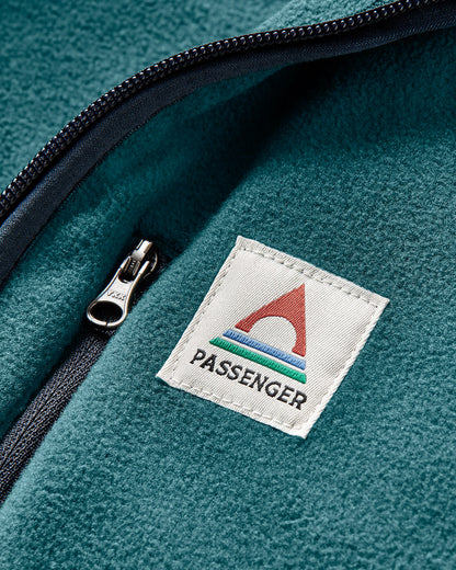 Ridge Full Zip Polar Fleece - Mediterranean/Deep Navy - Flatlay