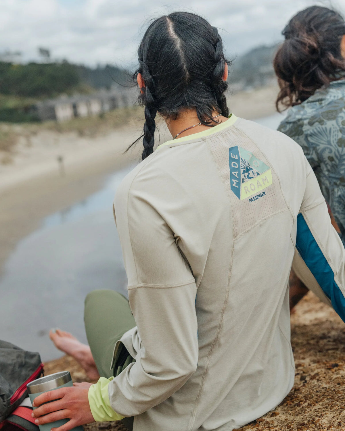 Pacifica Active LS Top - Birch Marl - Lifestyle