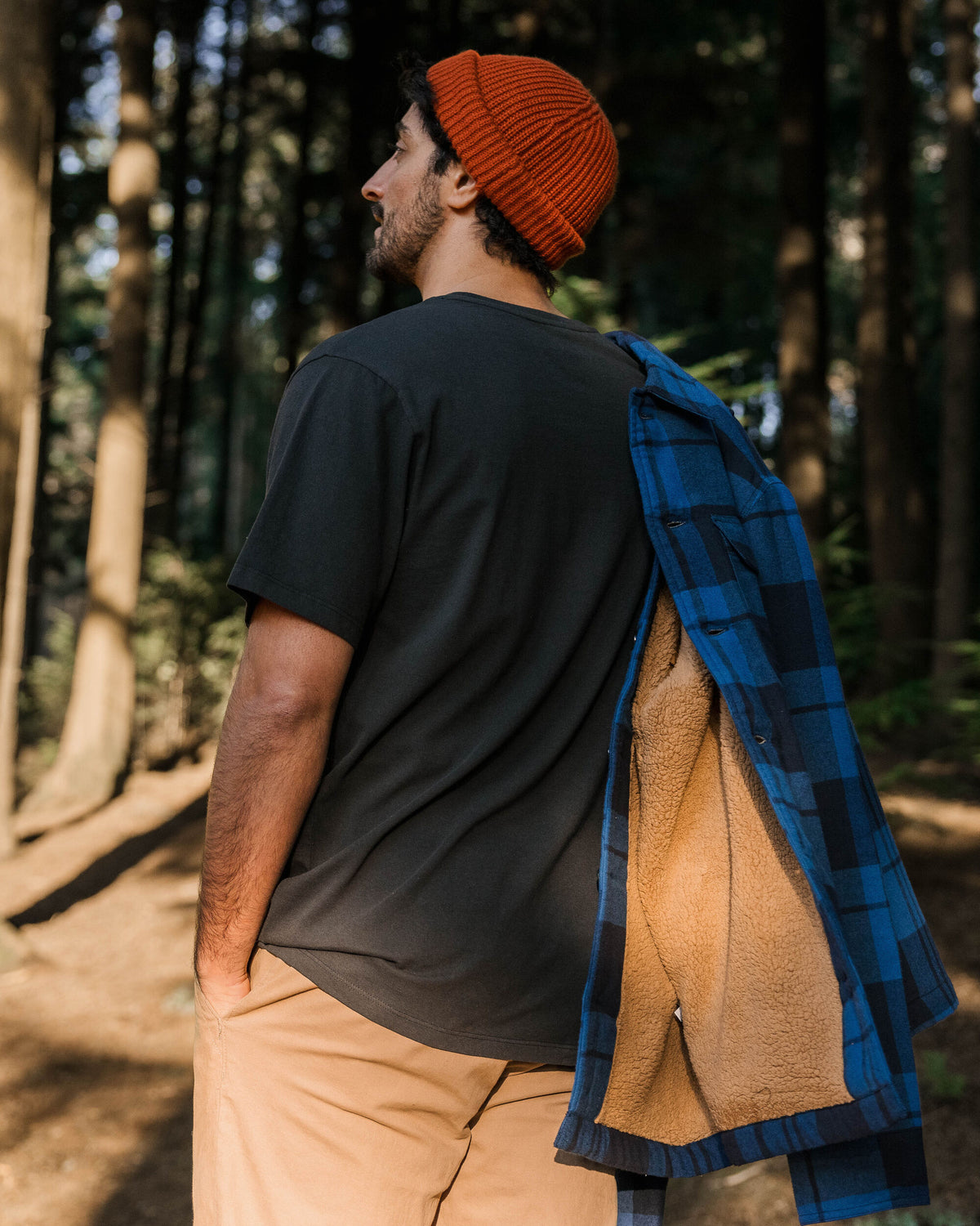 Freestyle Sherpa-Lined Overshirt - True Blue - Lifestyle