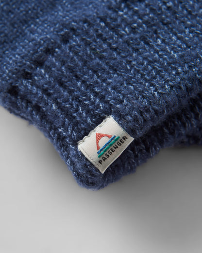 Gale Knitted Gloves - Rich Navy - Flatlay