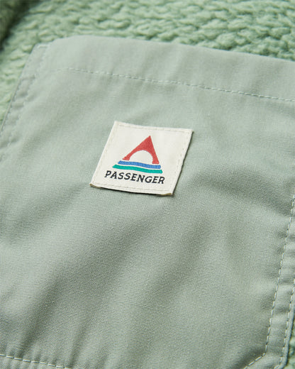 Rappel Sherpa Oversized Shirt - Pistachio - Flatlay