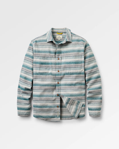 Backcountry Stripe Light Shirt - Grey Marl/Mediterranean Stripe - Flatlay