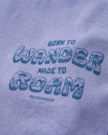 Woodcut T-Shirt - Retro Purple - Flatlay