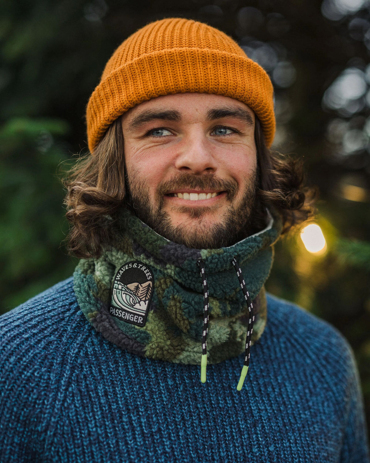 Mulled Sherpa Fleece Snood - Alpine Camo Khaki - Lifestyle - Male