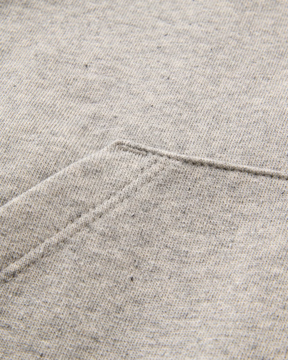 Riser Cotton Hoodie - Grey Marl - Flatlay