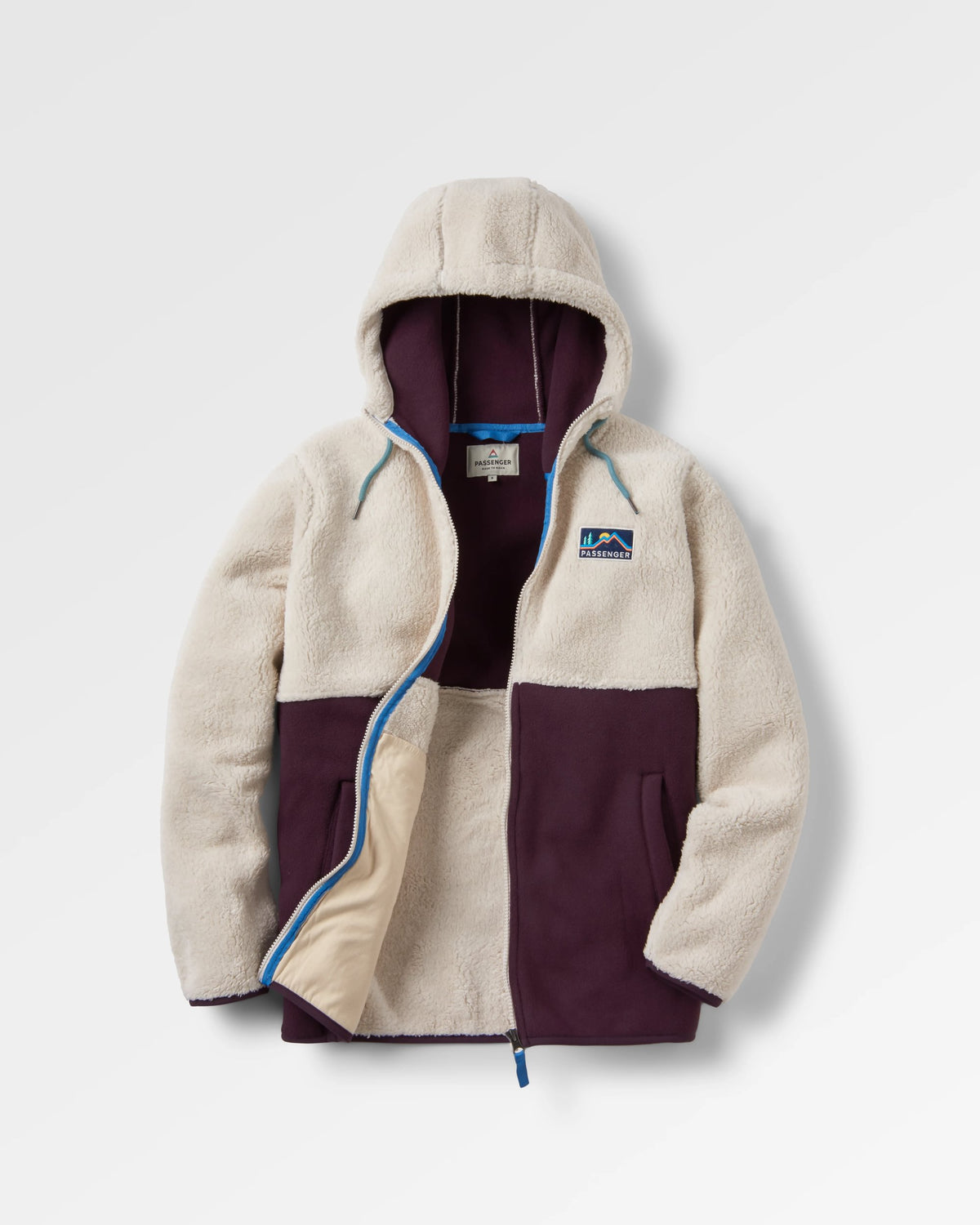 Nestling Polar-Lined Sherpa Fleece - Deep Plum - Flatlay