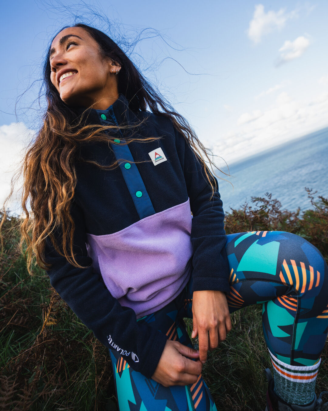 Women's Snowdrop Polartec® Fleece - Lilac/ Deep Navy - Lifestyle - Female