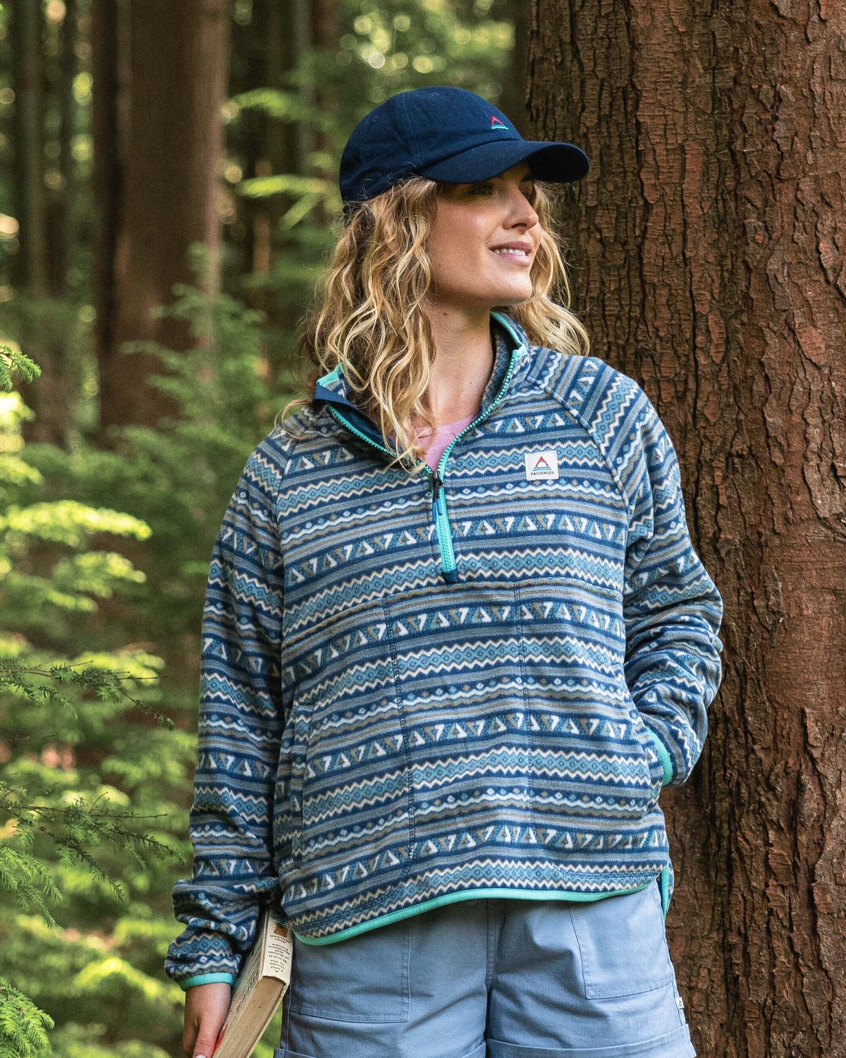 Sorrel Polar Fleece - Geo Stripe Dark Denim - Lifestyle