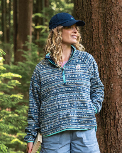 Sorrel Polar Fleece - Geo Stripe Dark Denim - Lifestyle