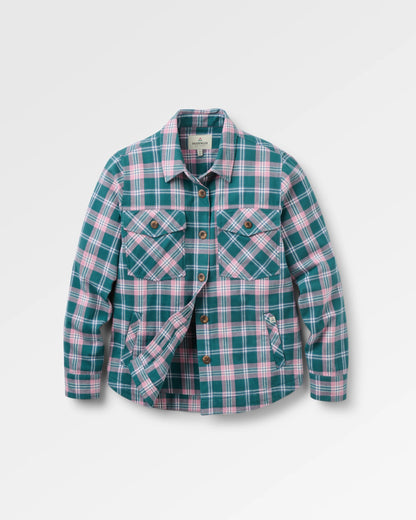Stella Cotton LS Shirt - Mediterranean/Pink Haze Check - Flatlay