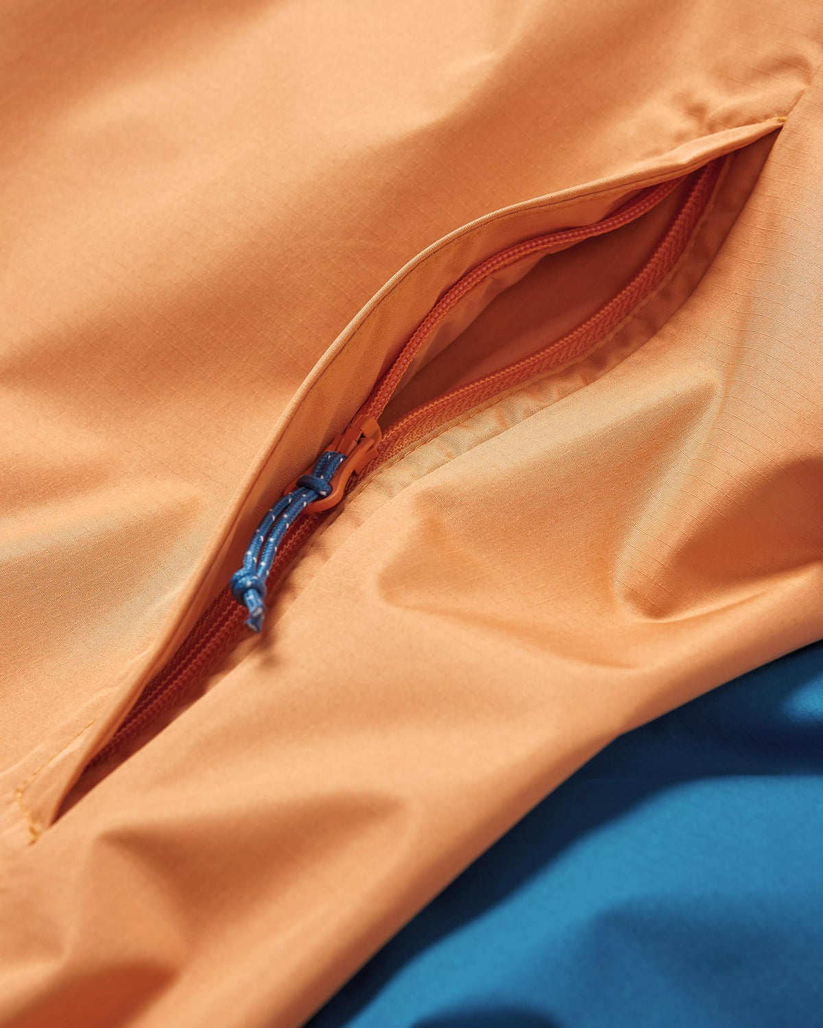 Season Water Resistant Jacket - Corsair Blue/ Apricot - Flatlay