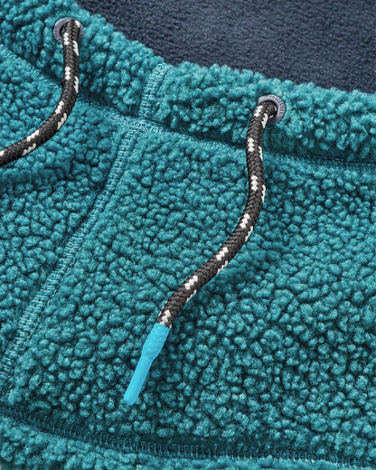 Snowdrift Fleece Hood - Mediterranean - Flatlay