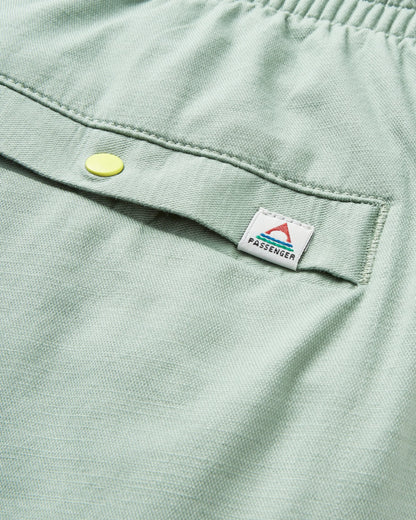 Basswood Cotton Shorts - Pistachio - Flatlay