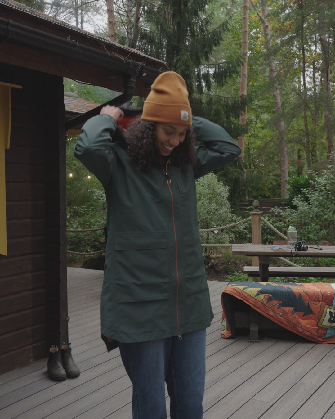 Serein Waterproof Jacket - Dark Fern  - 