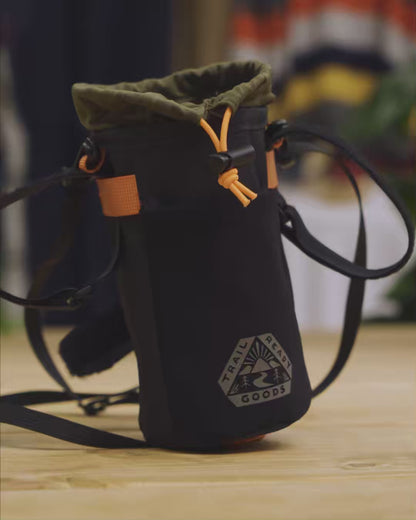 Steer Hybrid Bottle Bike Bag - True Black/ Khaki - Lifestyle