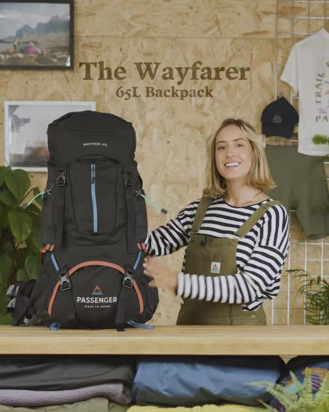 Wayfarer 65L Backpack - Black - Lifestyle