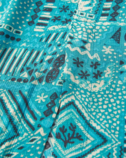 Hannah Skirt - Vintage Patchwork Blue Pool - Flatlay