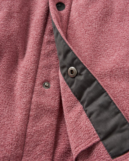 Maple Polar Fleece Shirt - Wine Marl - Flatlay