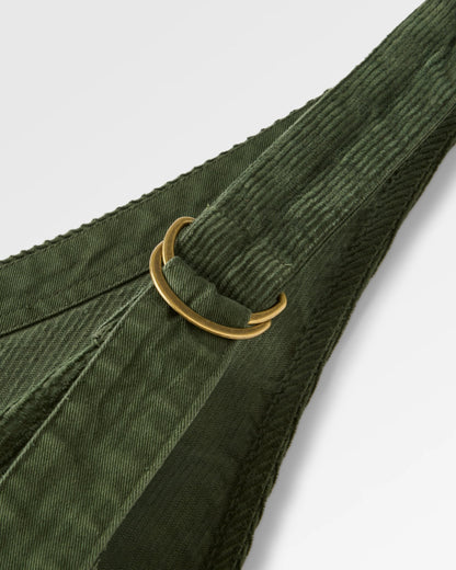 Refuel Cotton Cord Dungarees - Fir Tree - Flatlay