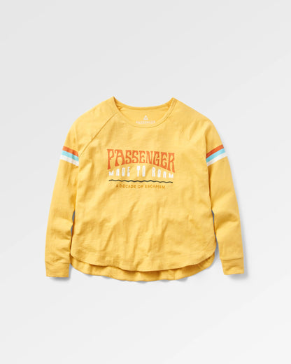 La Sarena Oversized LS T-Shirt - Ochre Yellow - Flatlay