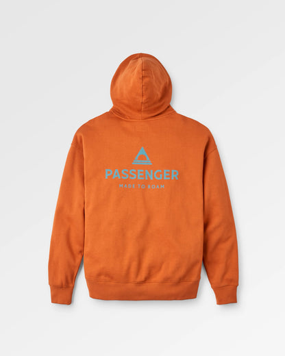 Passenger Relaxed Fit Hoodie - Sunset Orange - Flatlay