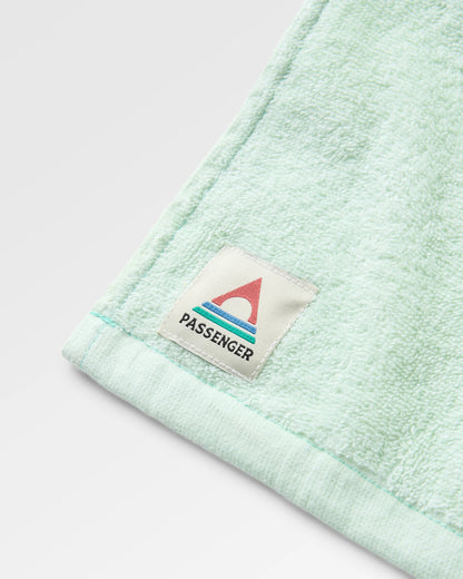 Tideline Cotton Beach Towel - Spearmint - Flatlay