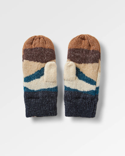 Scenic Fleece Lined Mittens - Scenic Toffee - Flatlay