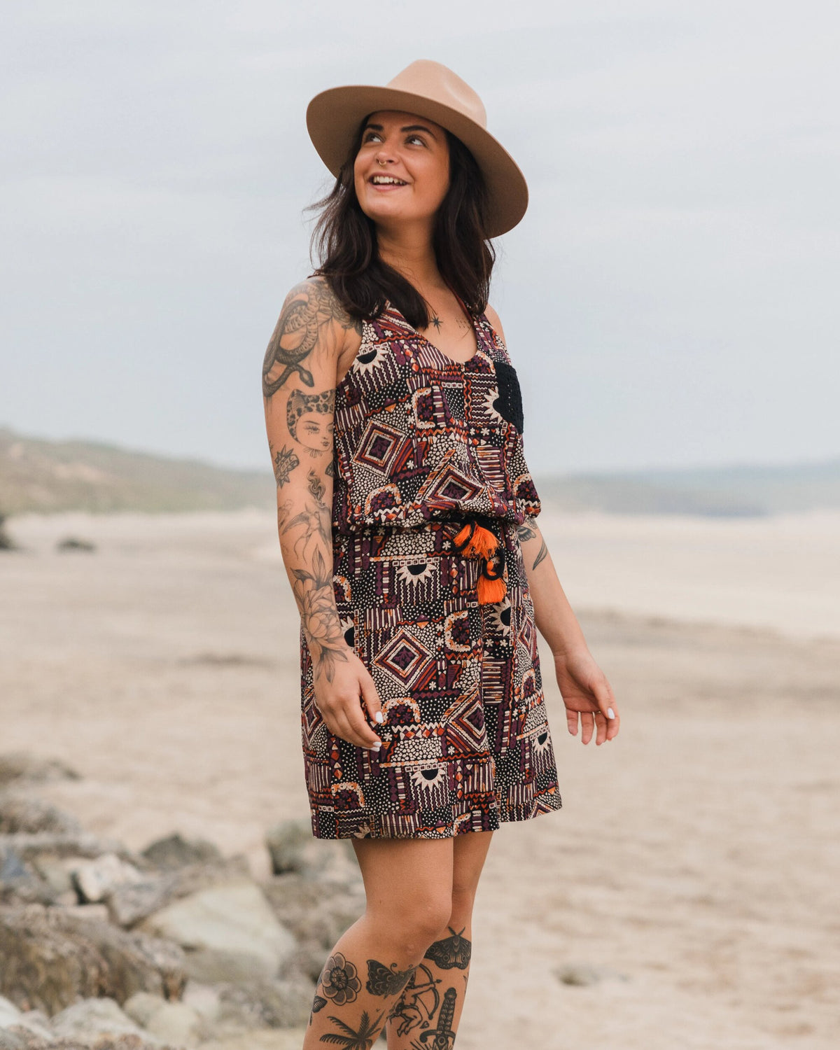 Rivergate Dress - Vintage Patchwork Black/Multi - Lifestyle