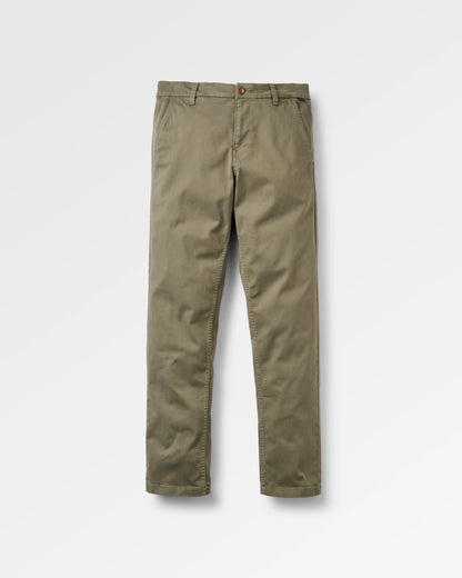 365 Cotton Trouser - Dusty Olive - Flatlay
