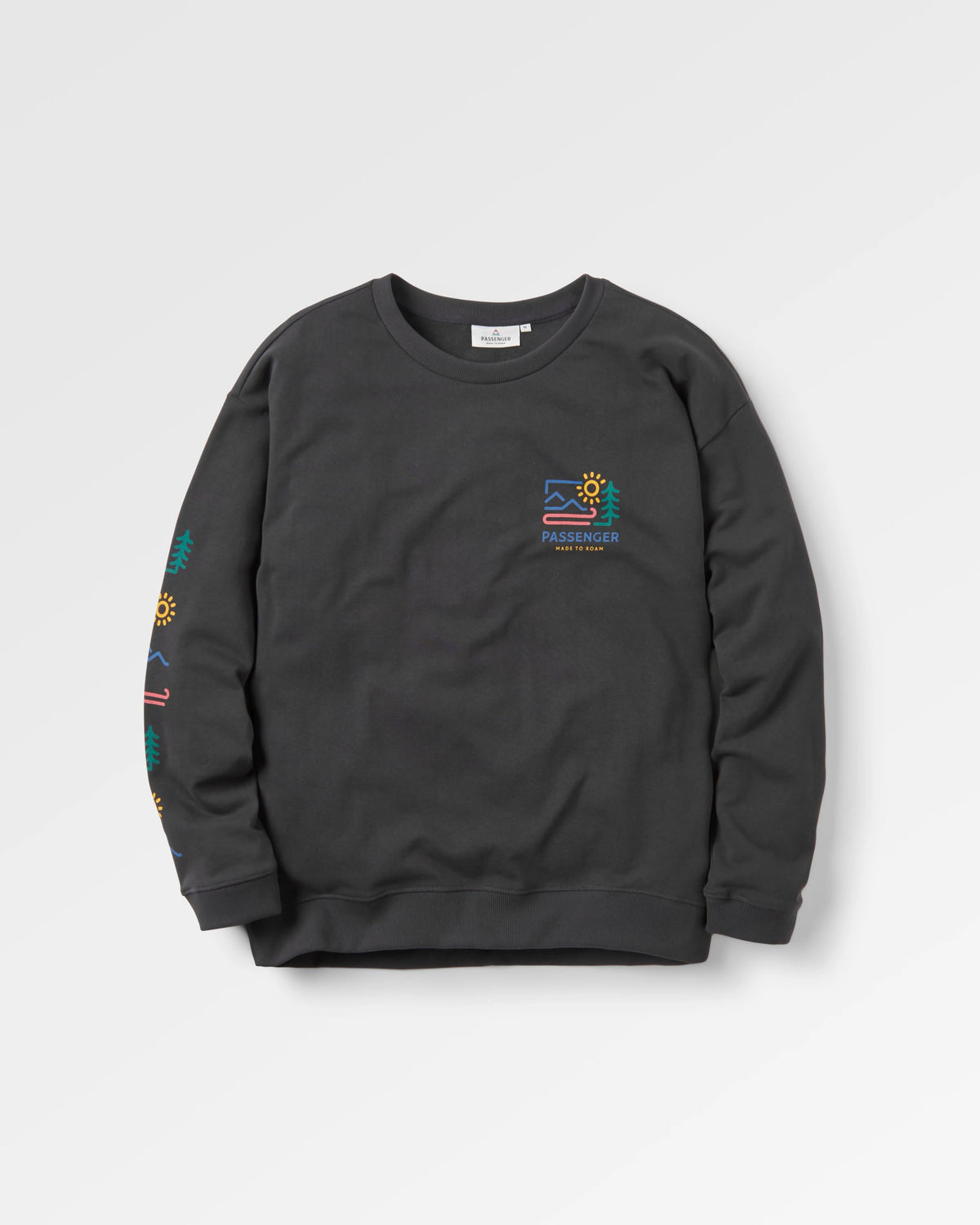 Phoenix Oversized Sweatshirt - Black - Flatlay