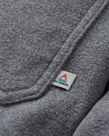 Maple Polar Fleece Shirt - Grey Marl 2 - Flatlay