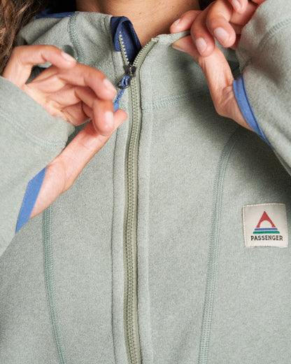 Crest Polartec® Fleece Hoodie - Pistachio - Studio Model