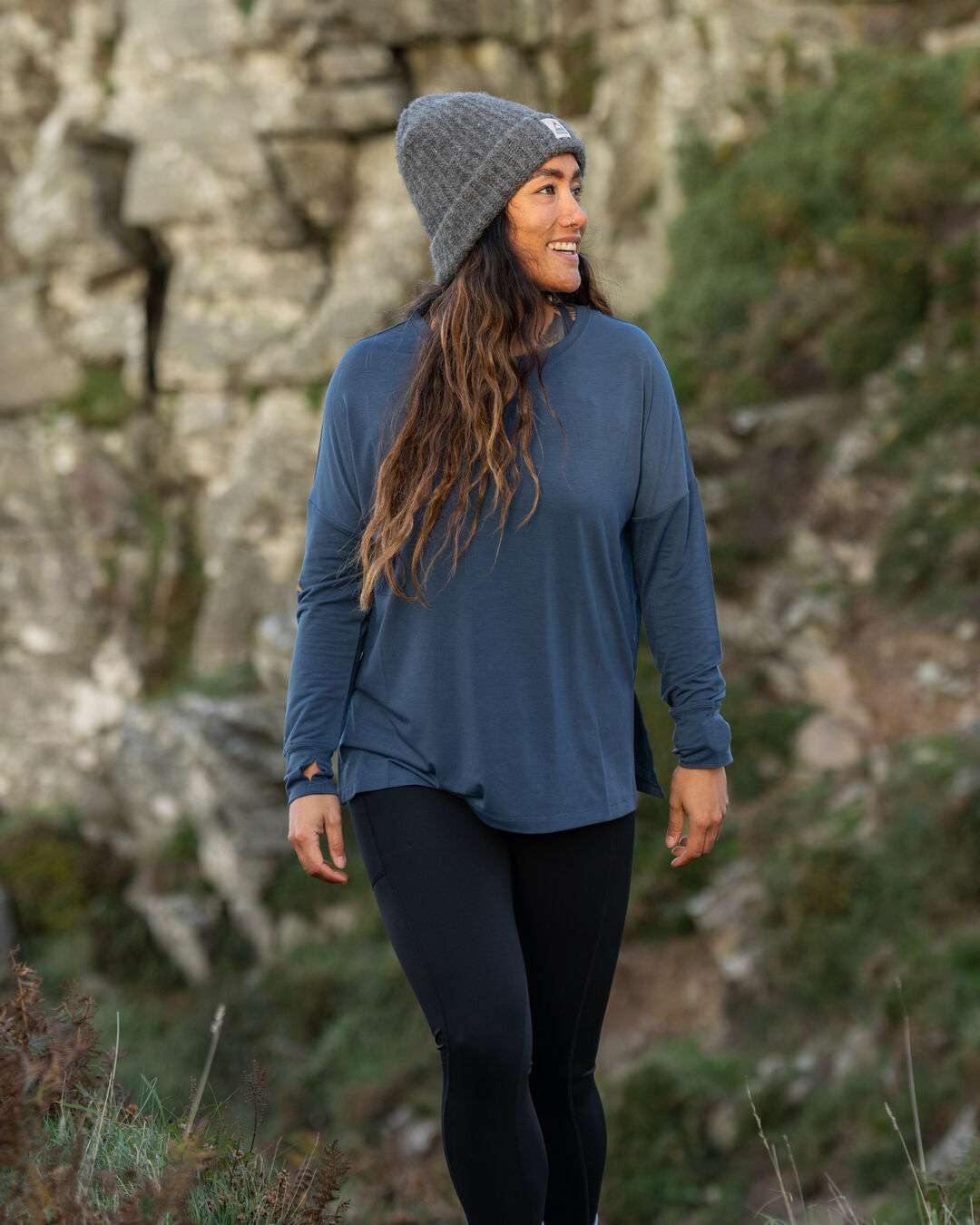 Lotus Active LS Top - Dark Denim - Lifestyle