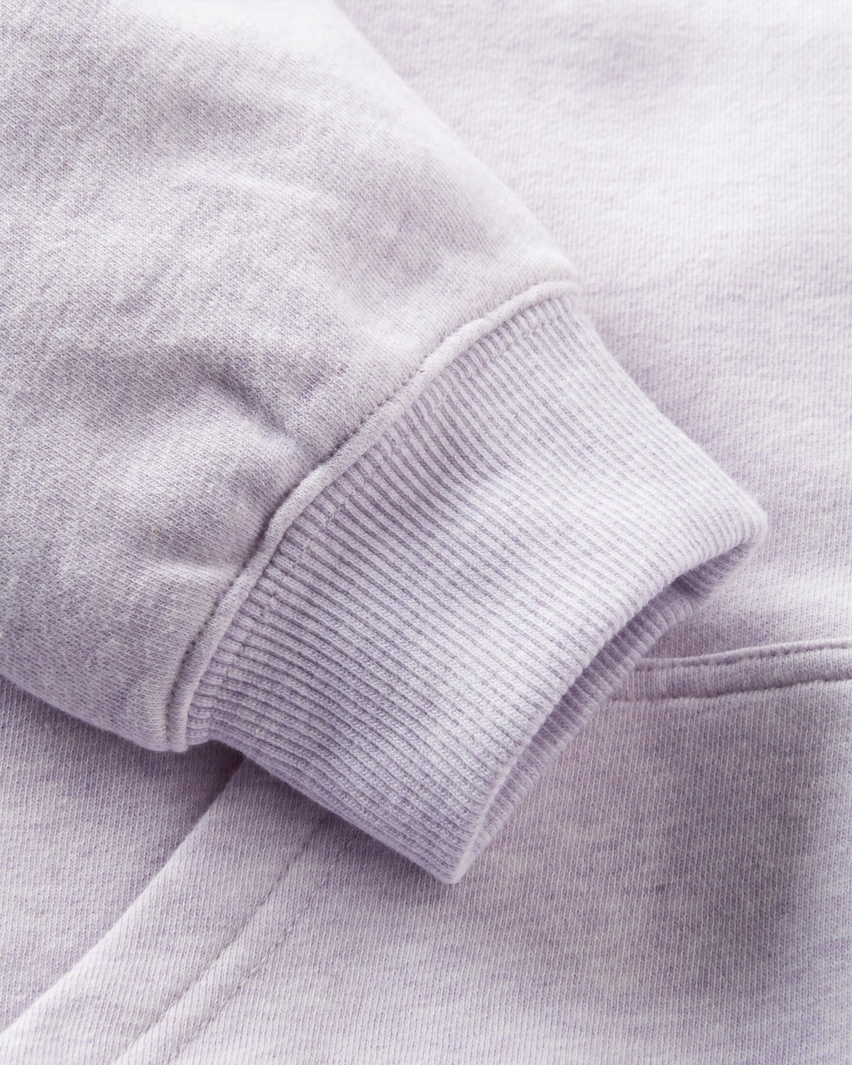 Laidback Cotton Hoodie - Lilac Mist Marl - Flatlay
