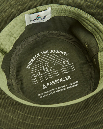 Forest Cord Bucket Hat - Khaki - Flatlay