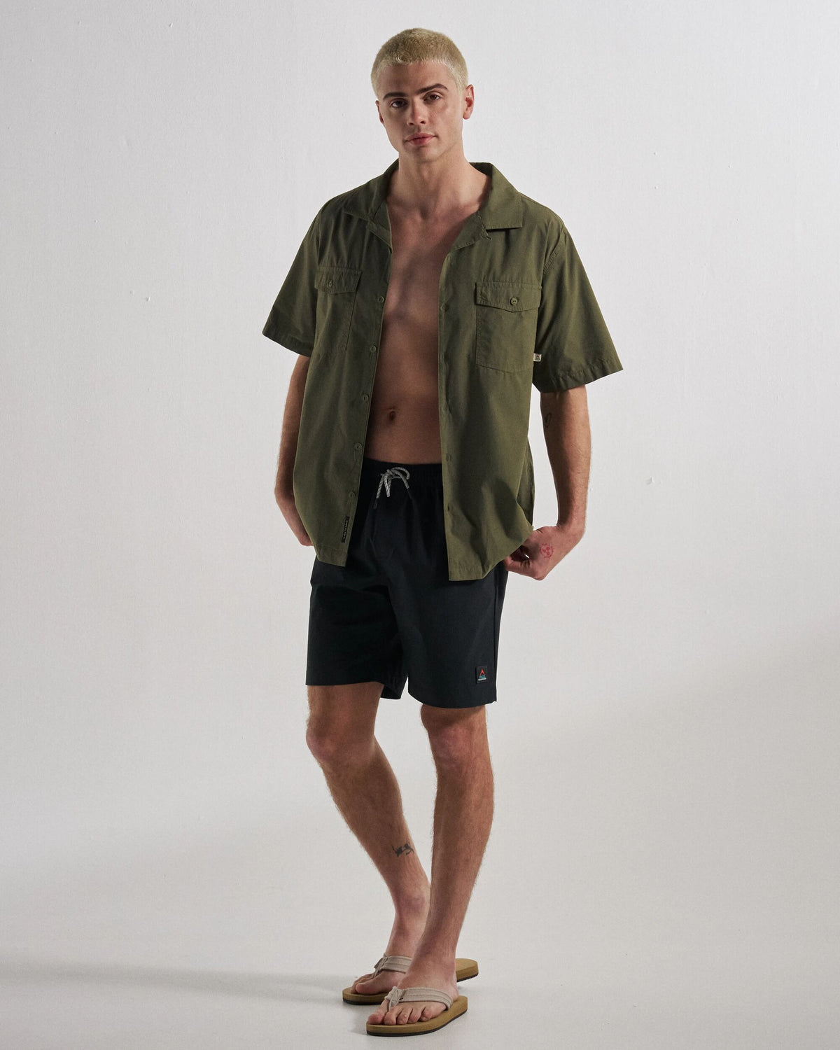 Acreage Shirt - Khaki - Studio Model