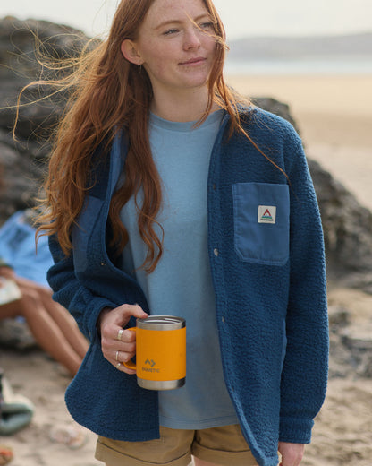 Rappel Sherpa Oversized Shirt - Dark Denim - Lifestyle