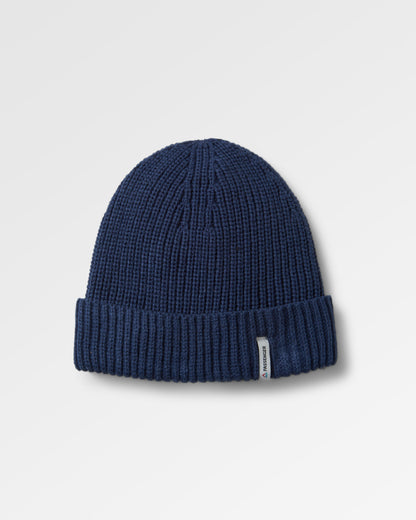 Compass Beanie - Rich Navy - Flatlay