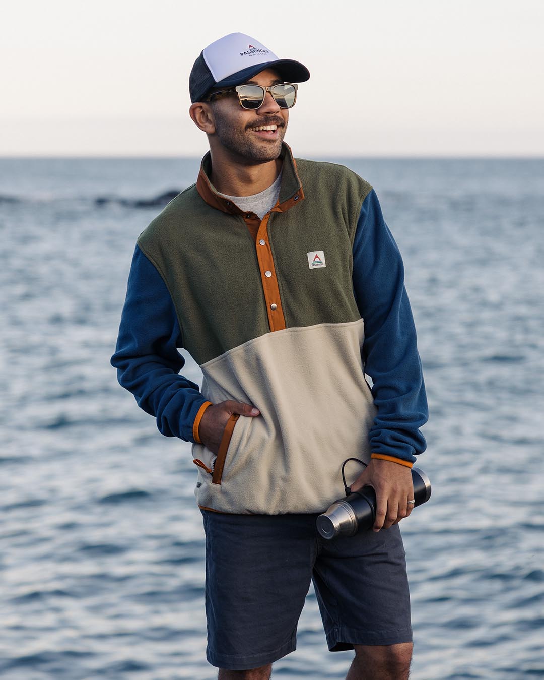 Adrift Polar Fleece - Khaki/Oatmeal - Lifestyle