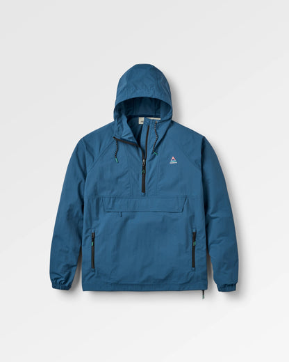 Seek Out Wind Resistant Anorak - Dark Denim - Flatlay