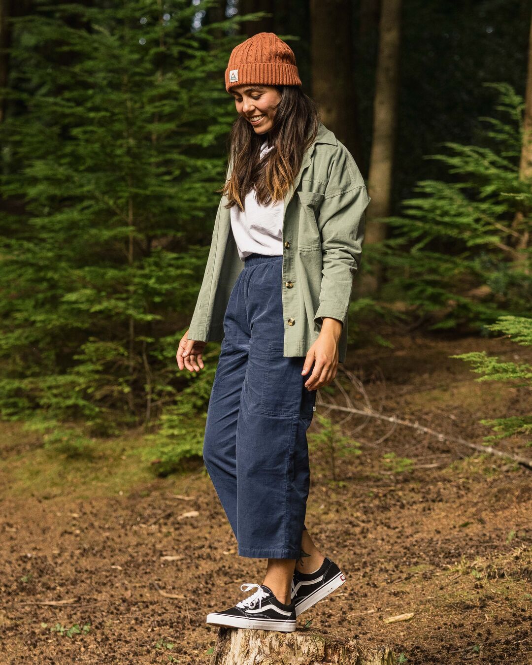 Someday Corduroy Trouser - Dark Denim - Lifestyle