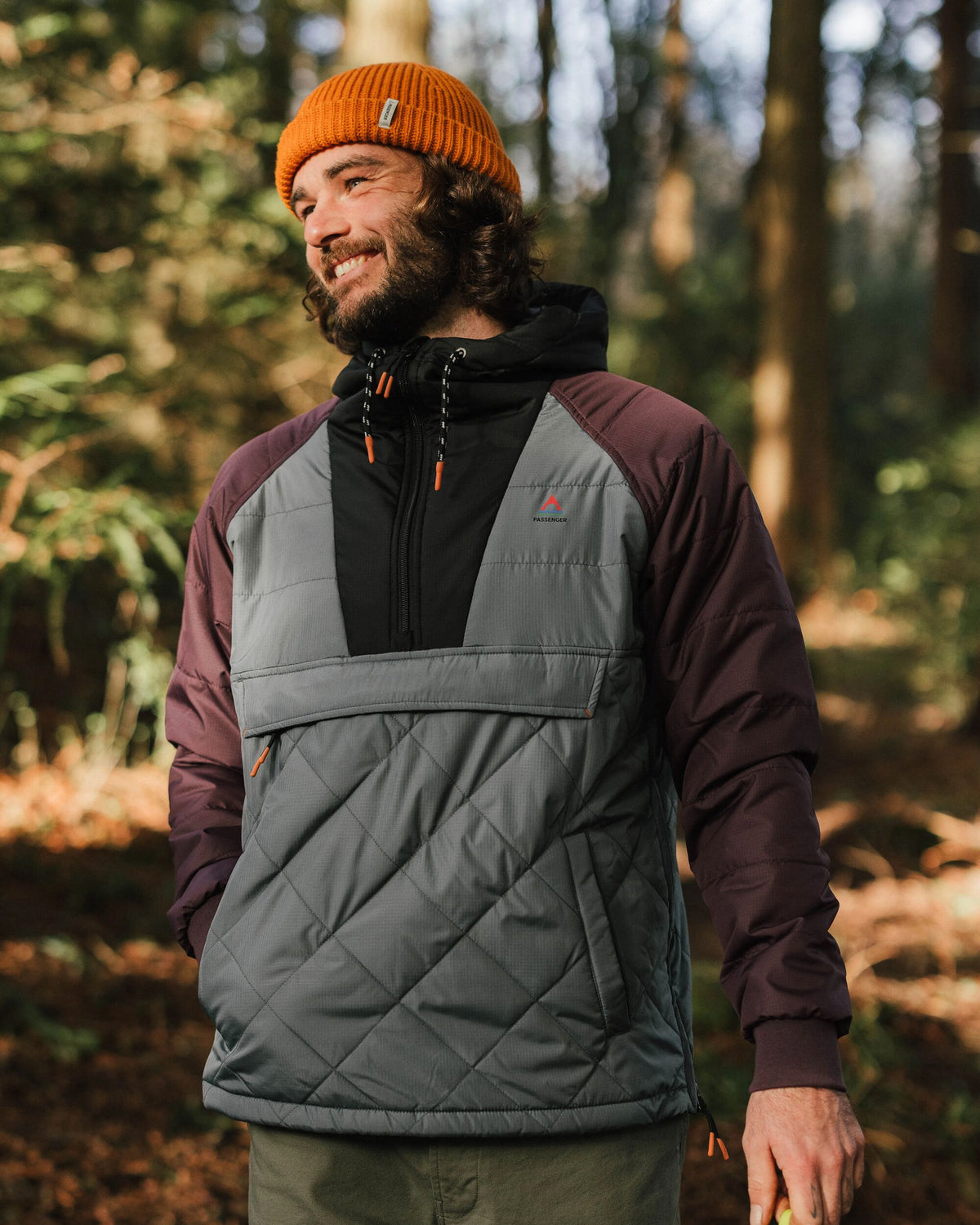 Oceanic Insulated Anorak - Storm Grey/Deep Plum - Lifestyle